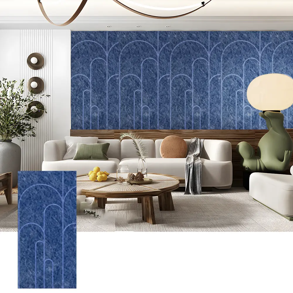 Panneaux muraux acoustiques 3D PET pour intérieurs décoratifs