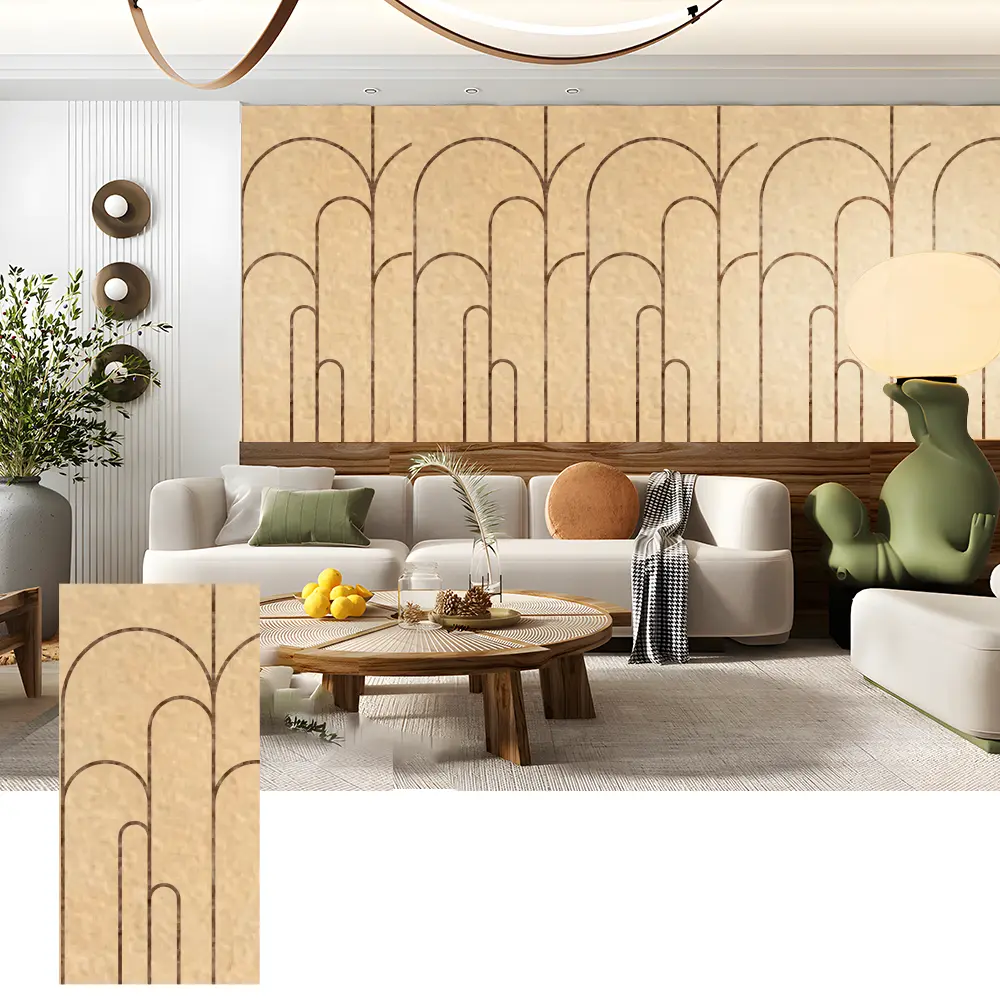 Panneaux muraux acoustiques 3D PET pour intérieurs décoratifs