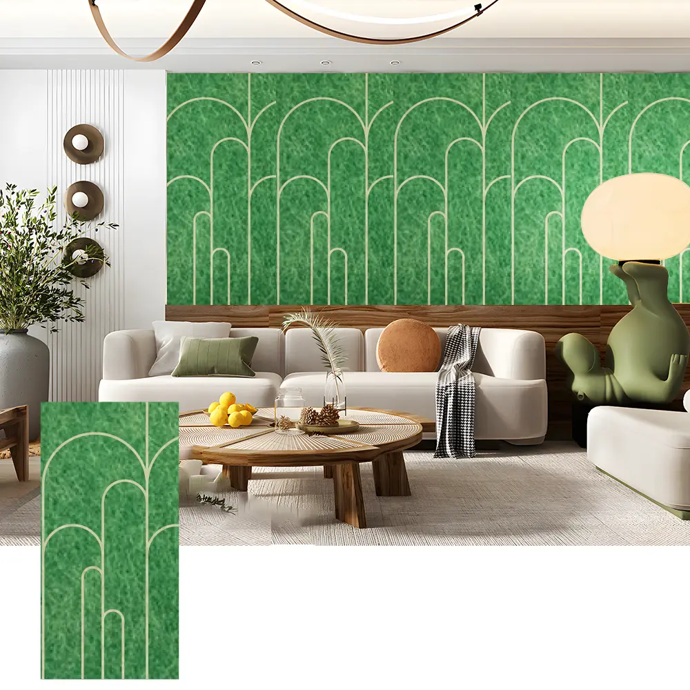Panneaux muraux acoustiques 3D PET pour intérieurs décoratifs