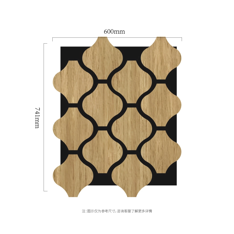 Panneau mural acoustique modulaire en MDF sur PET Clover Chain