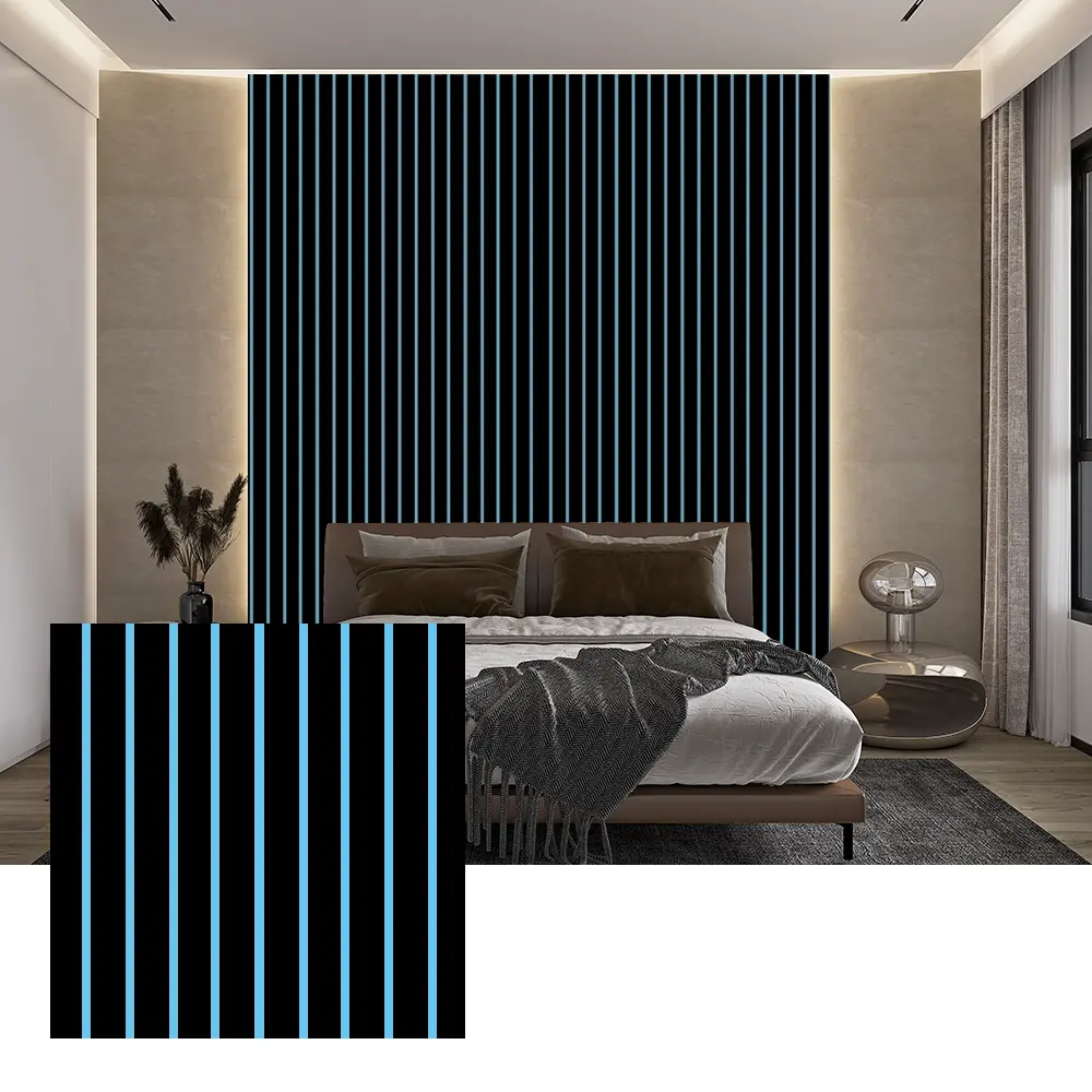 Panneaux acoustiques PET colorés pour la décoration murale intérieure Panneaux acoustiques PET colorés pour la décoration murale intérieure