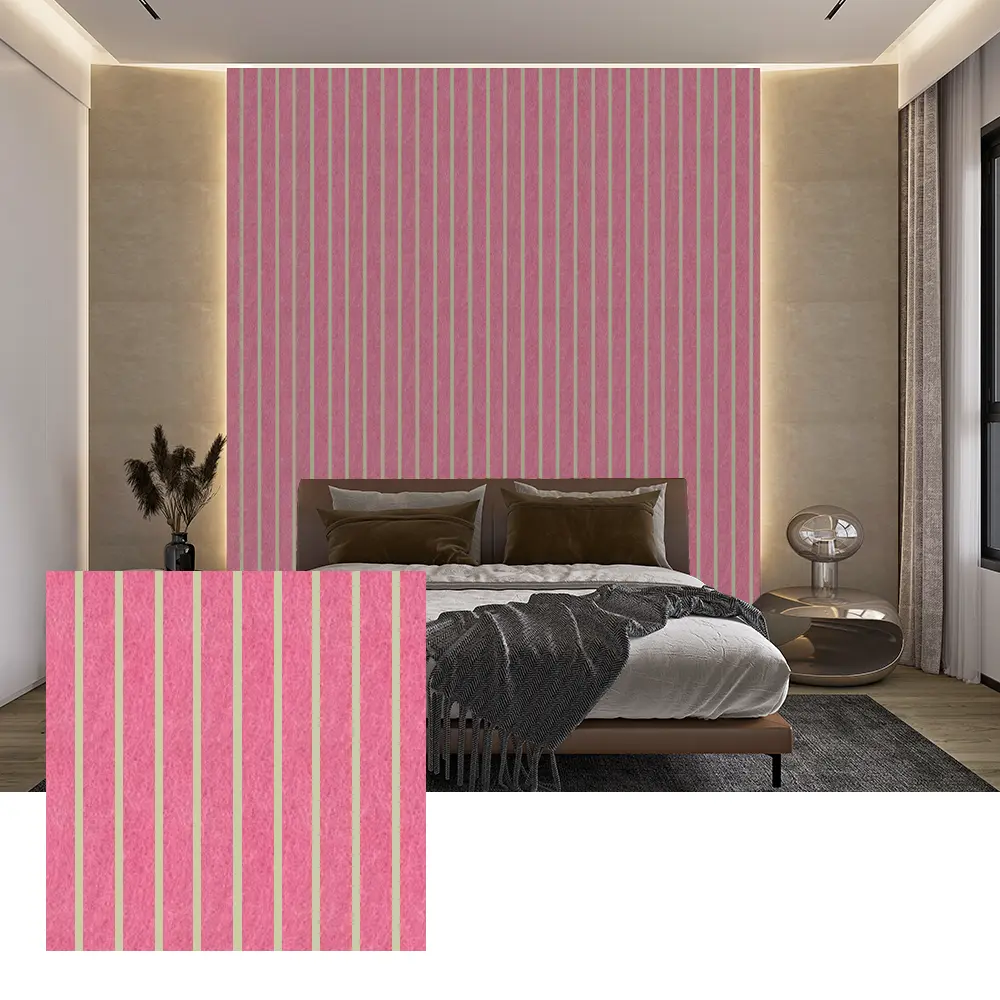 Panneaux acoustiques PET colorés pour la décoration murale intérieure