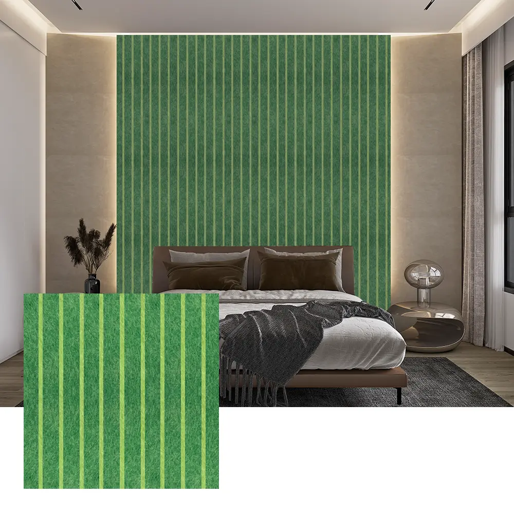 Panneaux acoustiques PET colorés pour la décoration murale intérieure