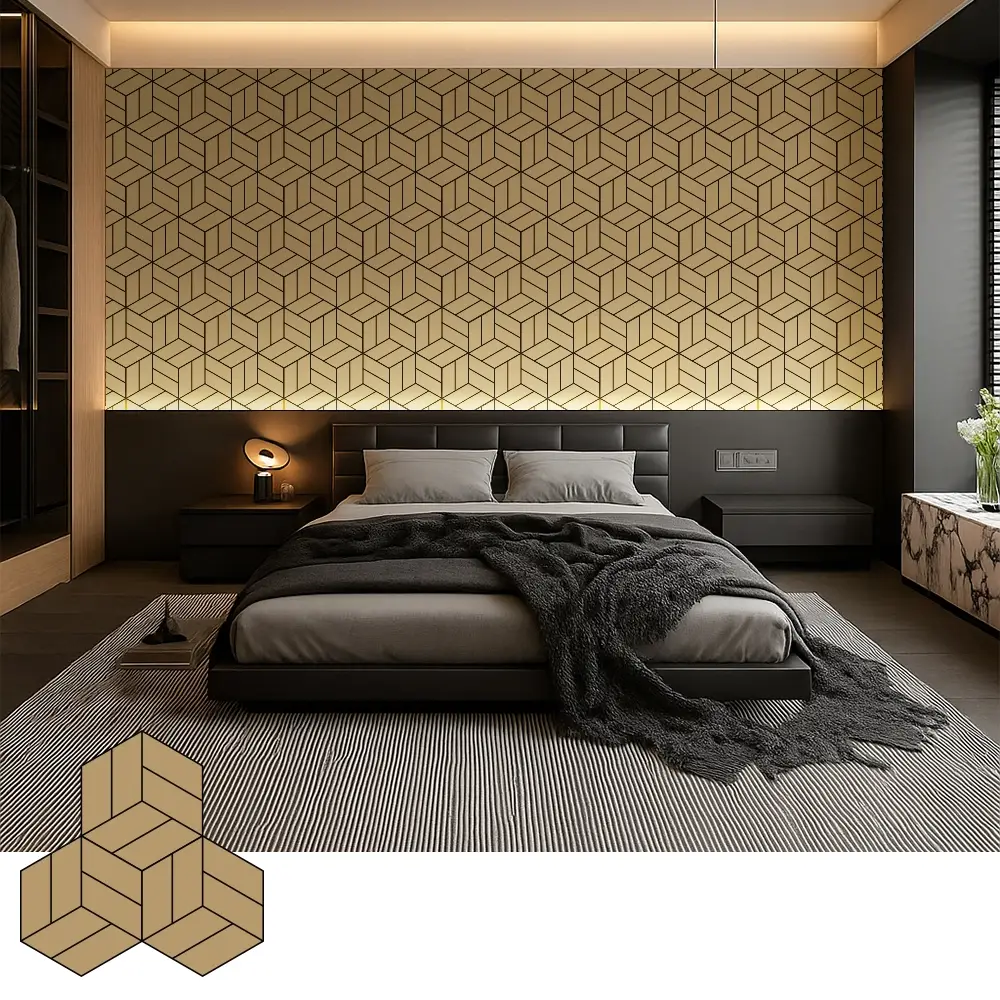 Panneaux de placage en bois acoustiques décoratifs pour intérieurs modernes