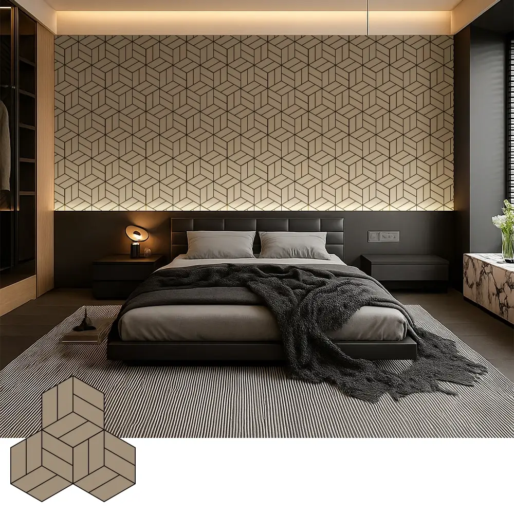 Panneaux de placage en bois acoustiques décoratifs pour intérieurs modernes