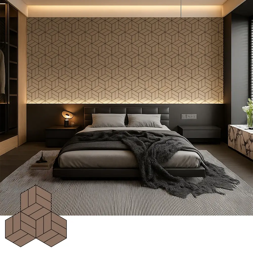 Panneaux de placage en bois acoustiques décoratifs pour intérieurs modernes