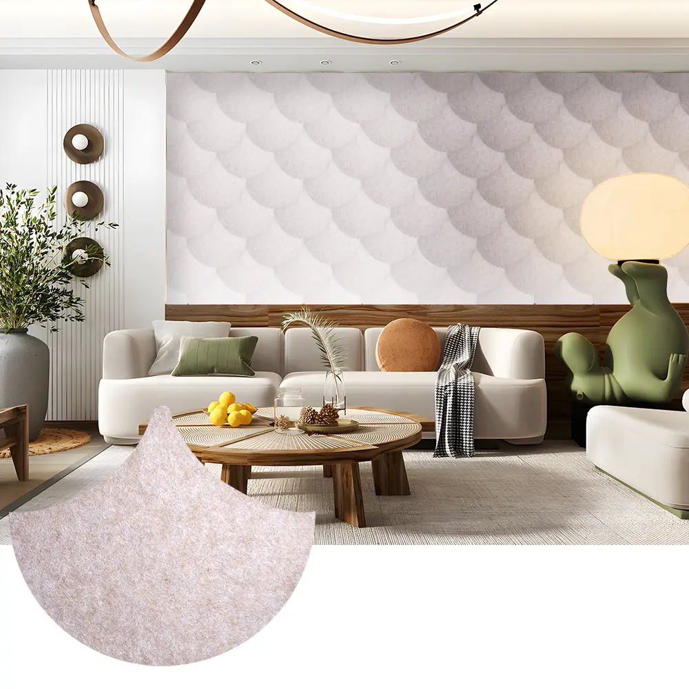 Panneaux acoustiques décoratifs en PET pour des espaces muraux élégants