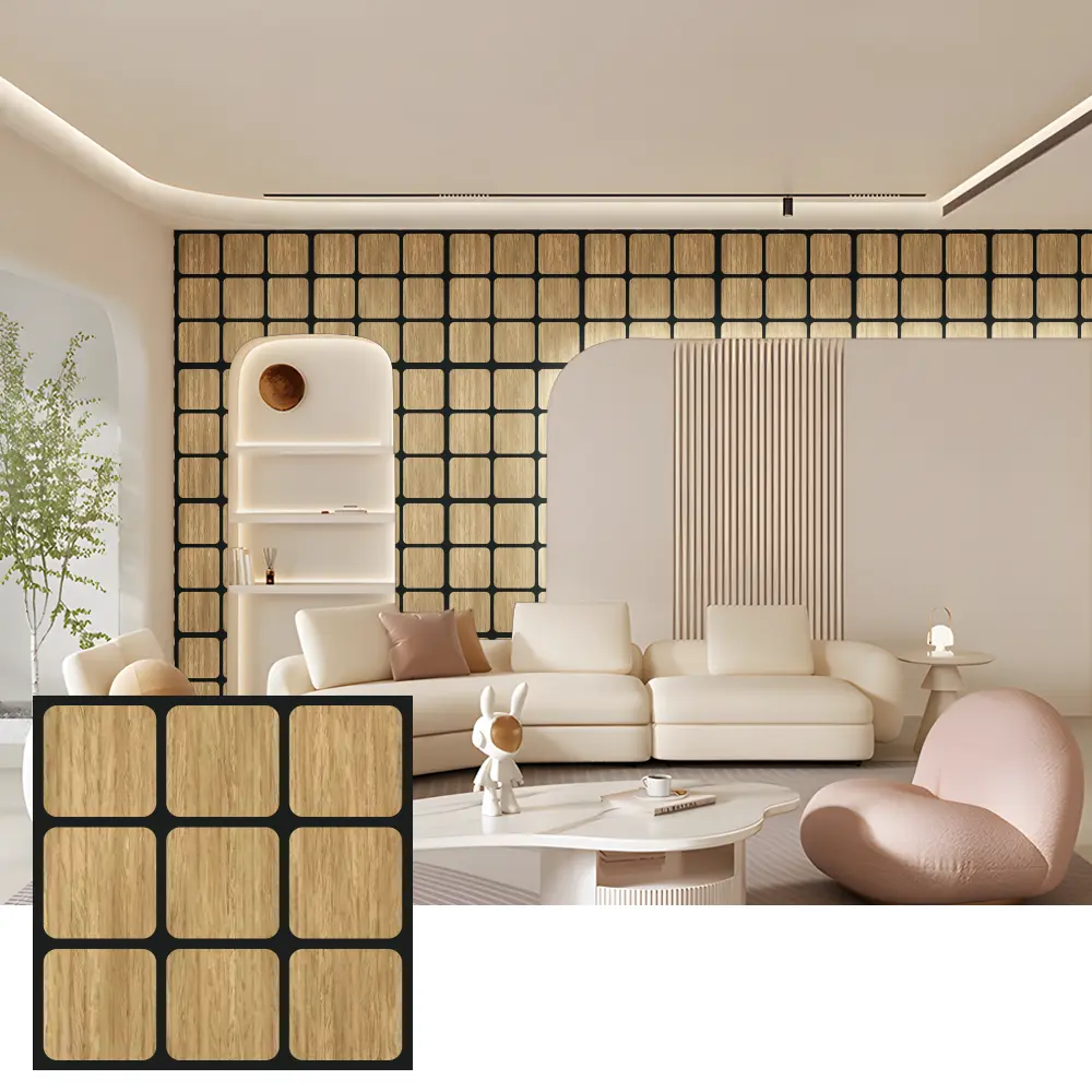Panneaux acoustiques décoratifs en bois pour murs intérieurs