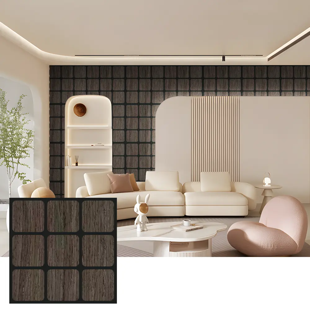 Panneaux acoustiques décoratifs en bois pour murs intérieurs