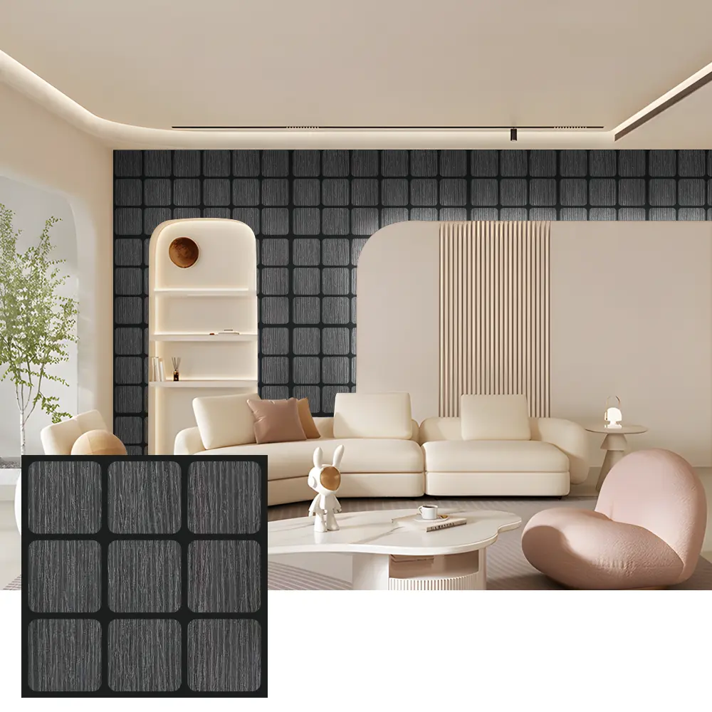 Panneaux acoustiques décoratifs en bois pour murs intérieurs