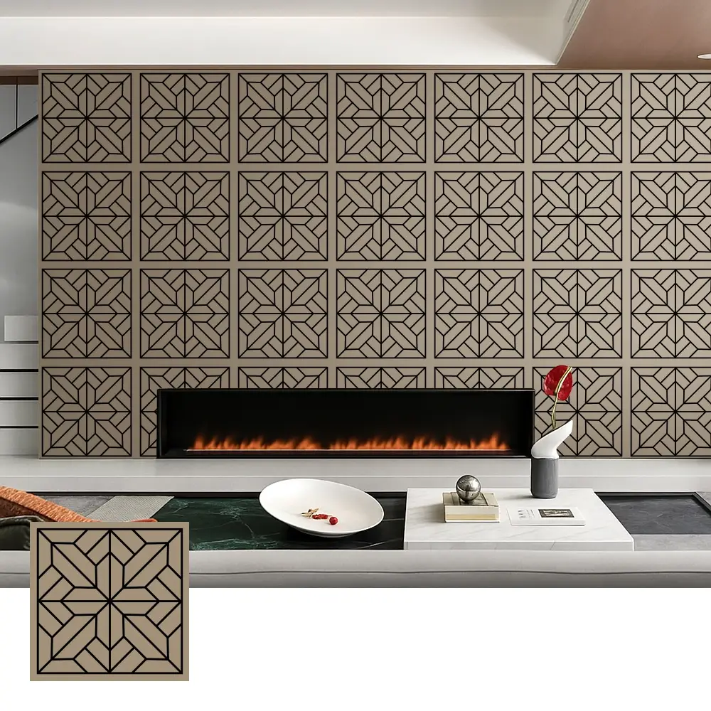 Panneaux acoustiques décoratifs en placage de bois pour usage intérieur