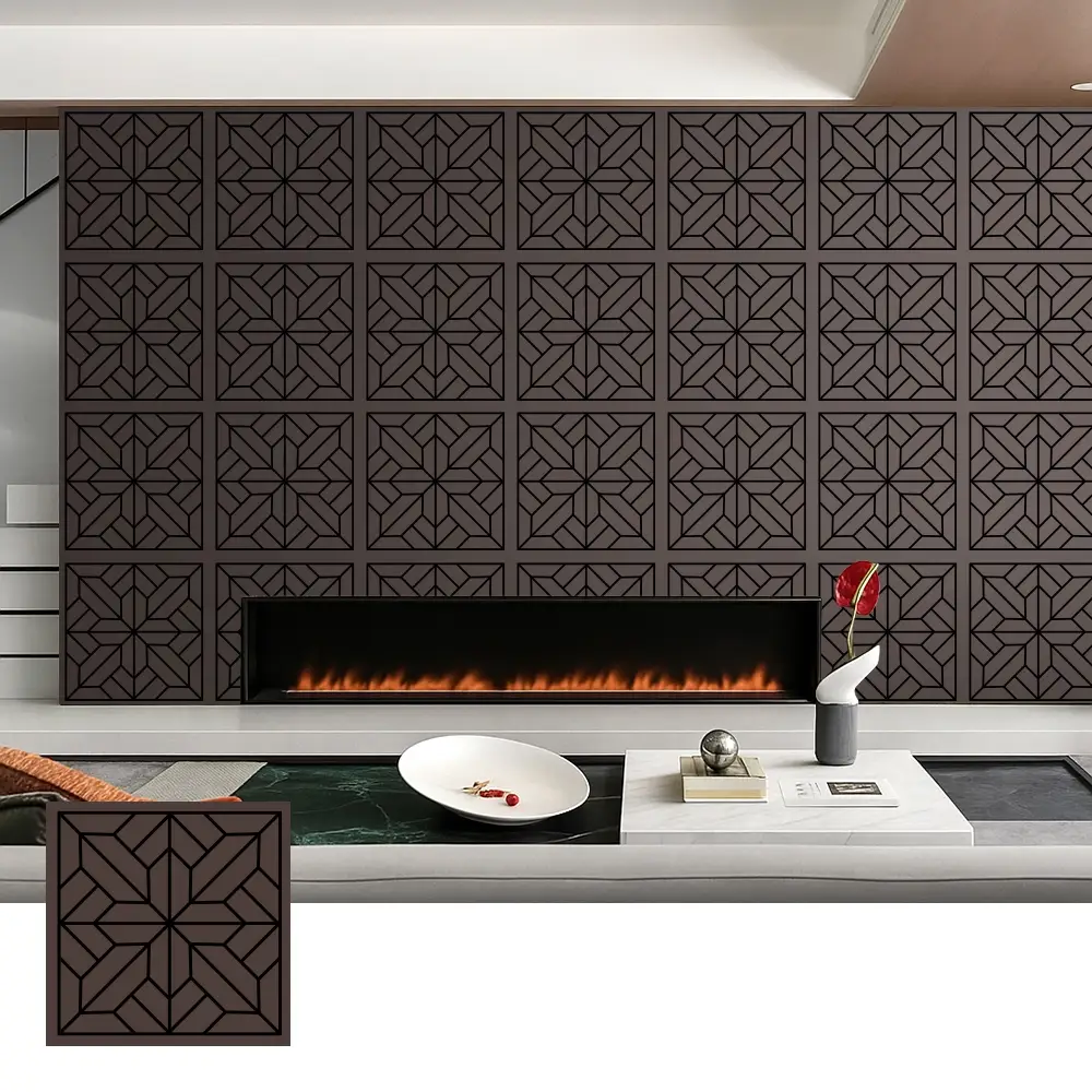 Panneaux acoustiques décoratifs en placage de bois pour usage intérieur