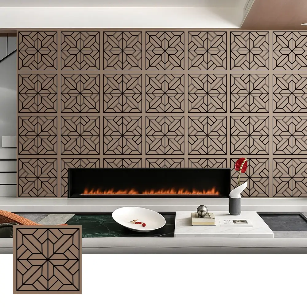 Panneaux acoustiques décoratifs en placage de bois pour usage intérieur
