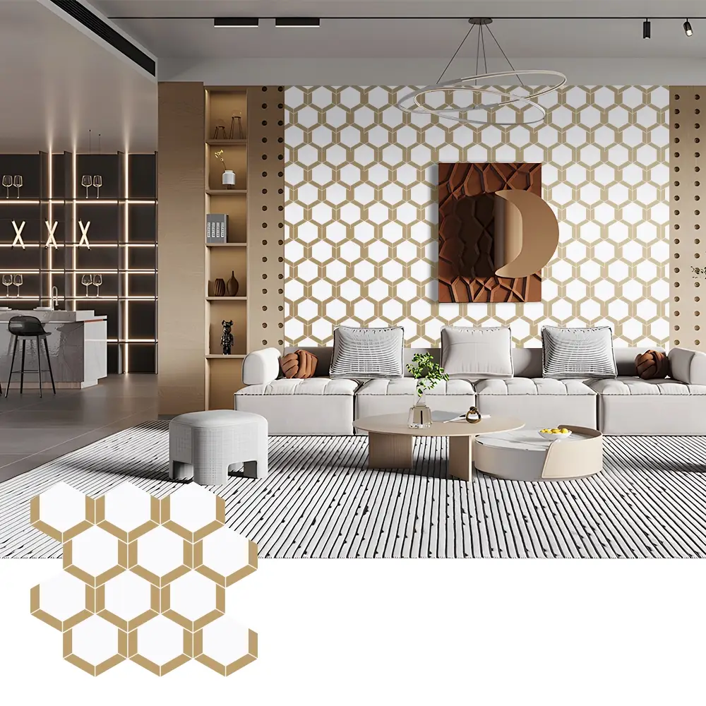 Panneaux acoustiques en feutre PET faciles à installer pour la décoration murale