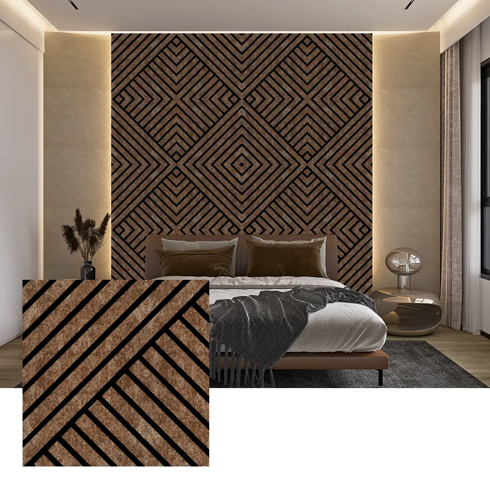 Panneaux muraux acoustiques d'intérieur en PET pour la réduction du bruit Panneaux muraux acoustiques d'intérieur en PET pour la réduction du bruit
