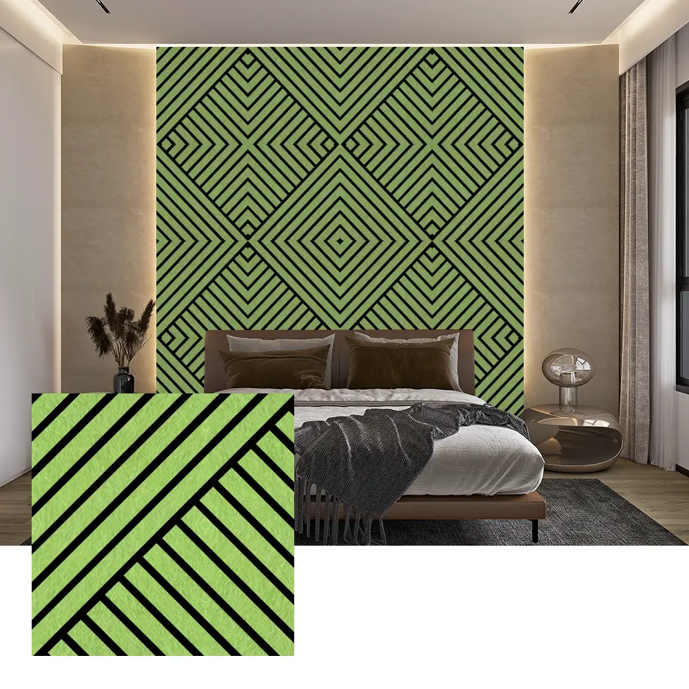 Panneaux muraux acoustiques d'intérieur en PET pour la réduction du bruit