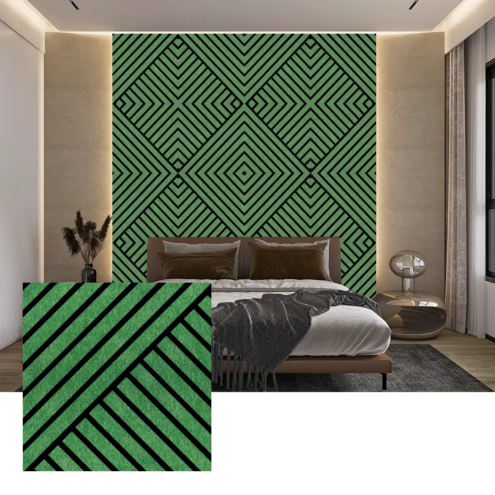 Panneaux muraux acoustiques d'intérieur en PET pour la réduction du bruit