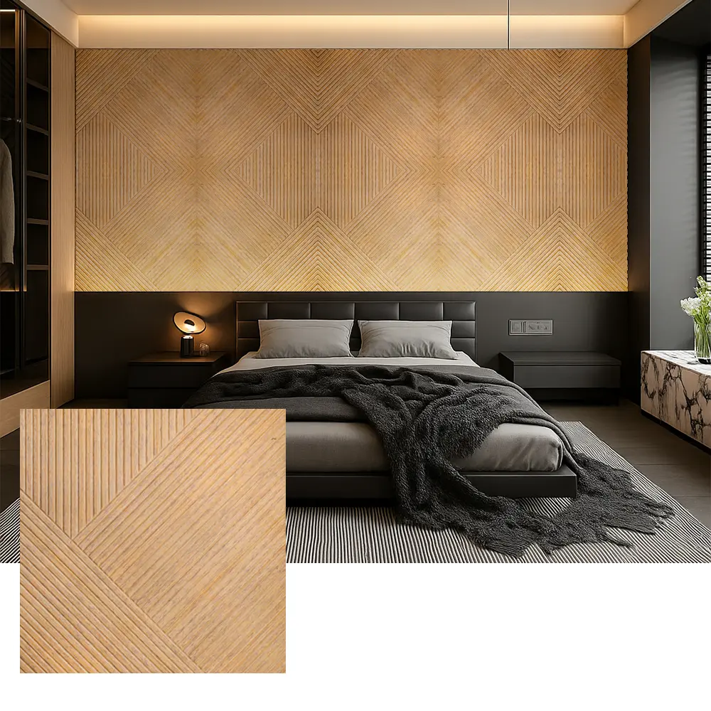 Panneaux muraux acoustiques PET pour l’absorption acoustique intérieure