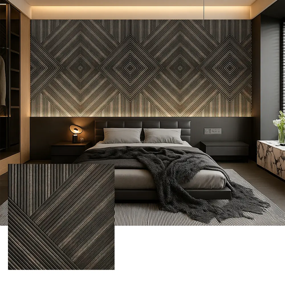 Panneaux muraux acoustiques PET pour l’absorption acoustique intérieure