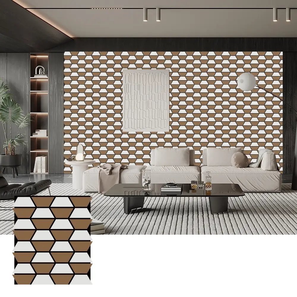 Panneaux acoustiques en bois auto-adhésifs pour la décoration murale